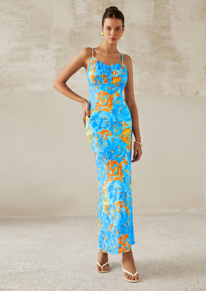 Floral Bodycon Maxi Dress - Sleeveless, Cocktail - photo 1