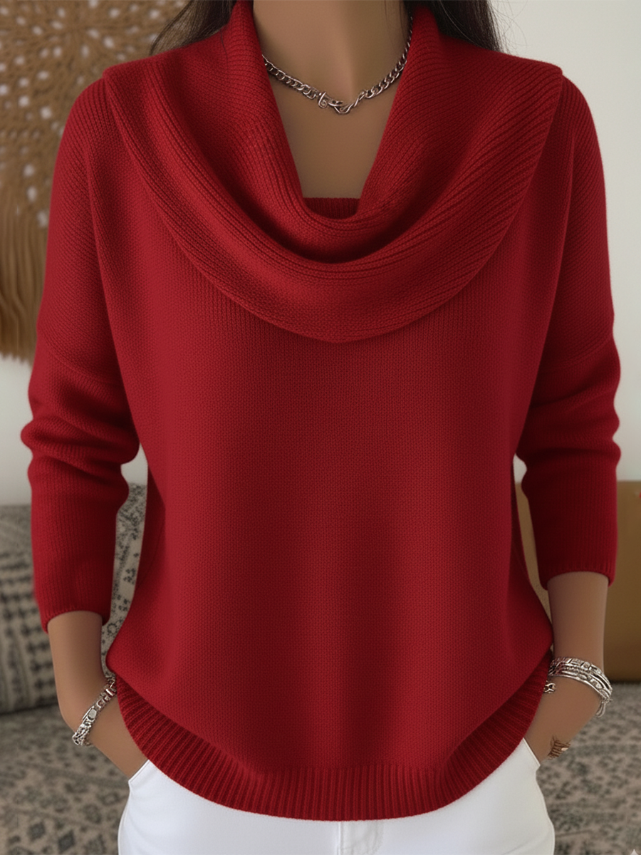 Stylish Cowl Collar Sweater