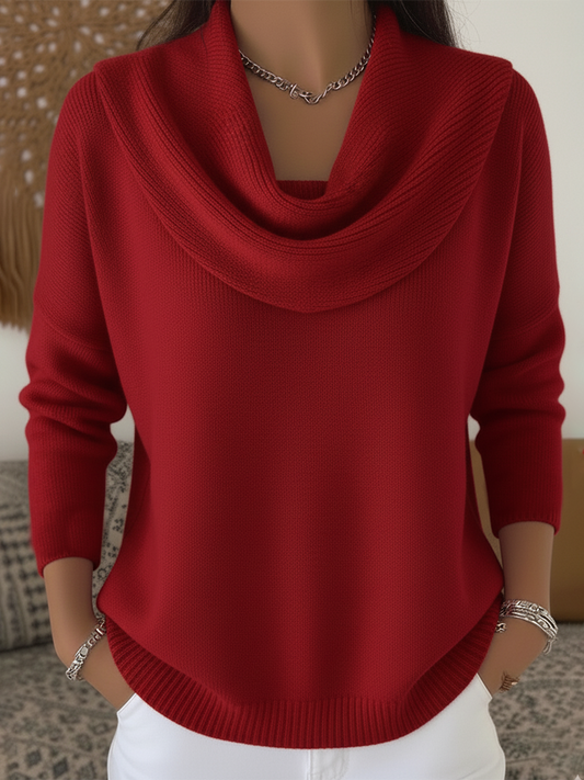 Stylish Cowl Collar Sweater