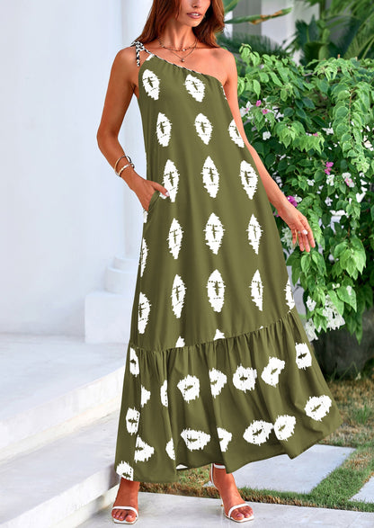 Flowy Maxi Dress - One-Shoulder, Boho - photo 25