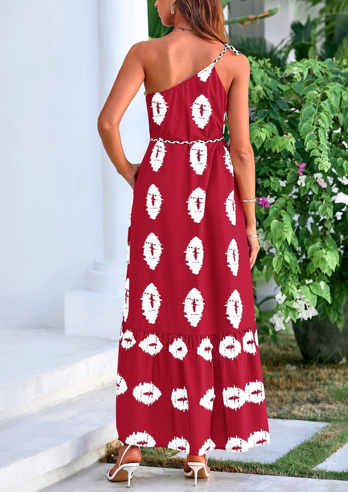 Flowy Maxi Dress - One-Shoulder, Boho - photo 15