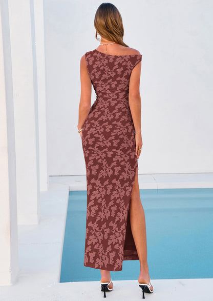 Floral Bodycon Ruched Maxi Dress - One-Shoulder, Cocktail - photo 20