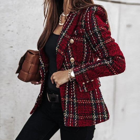 Orsenvi Dame Blazer - Tweed Textured, Tailored Fit