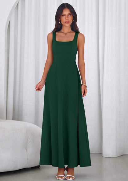 Swing Maxi Dress - Sleeveless, Square Neck, Beach - photo 19