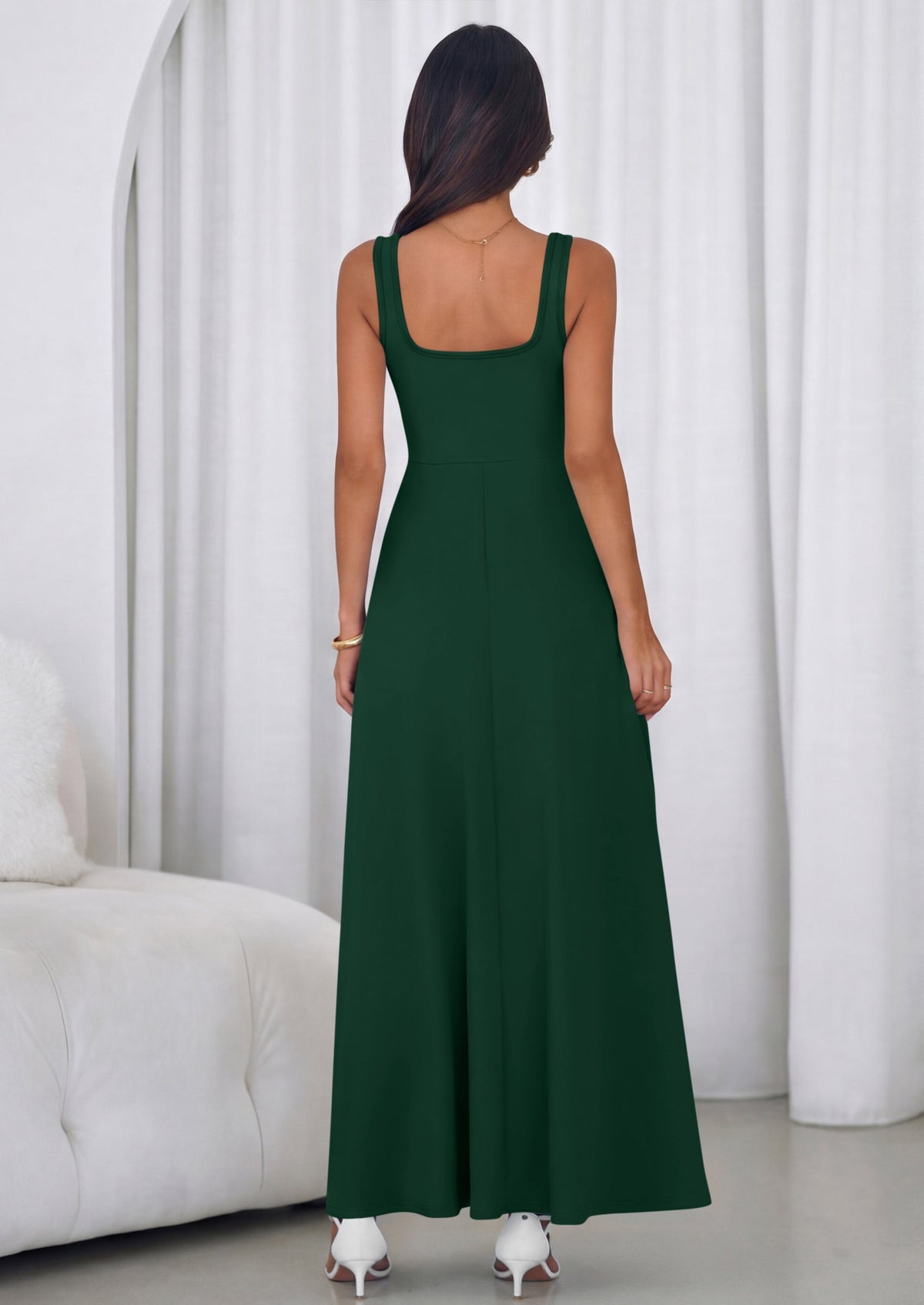 Swing Maxi Dress - Sleeveless, Square Neck, Beach - photo 20