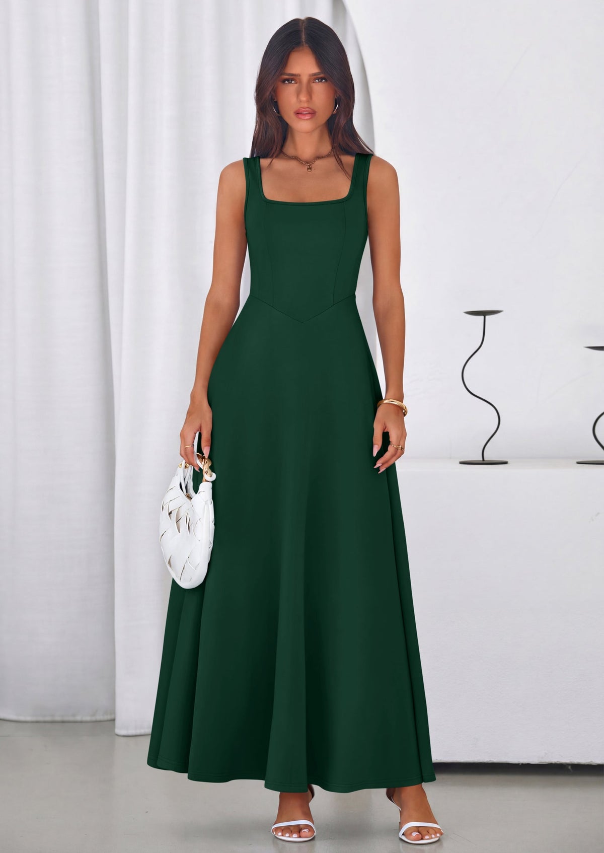 Swing Maxi Dress - Sleeveless, Square Neck, Beach - photo 23