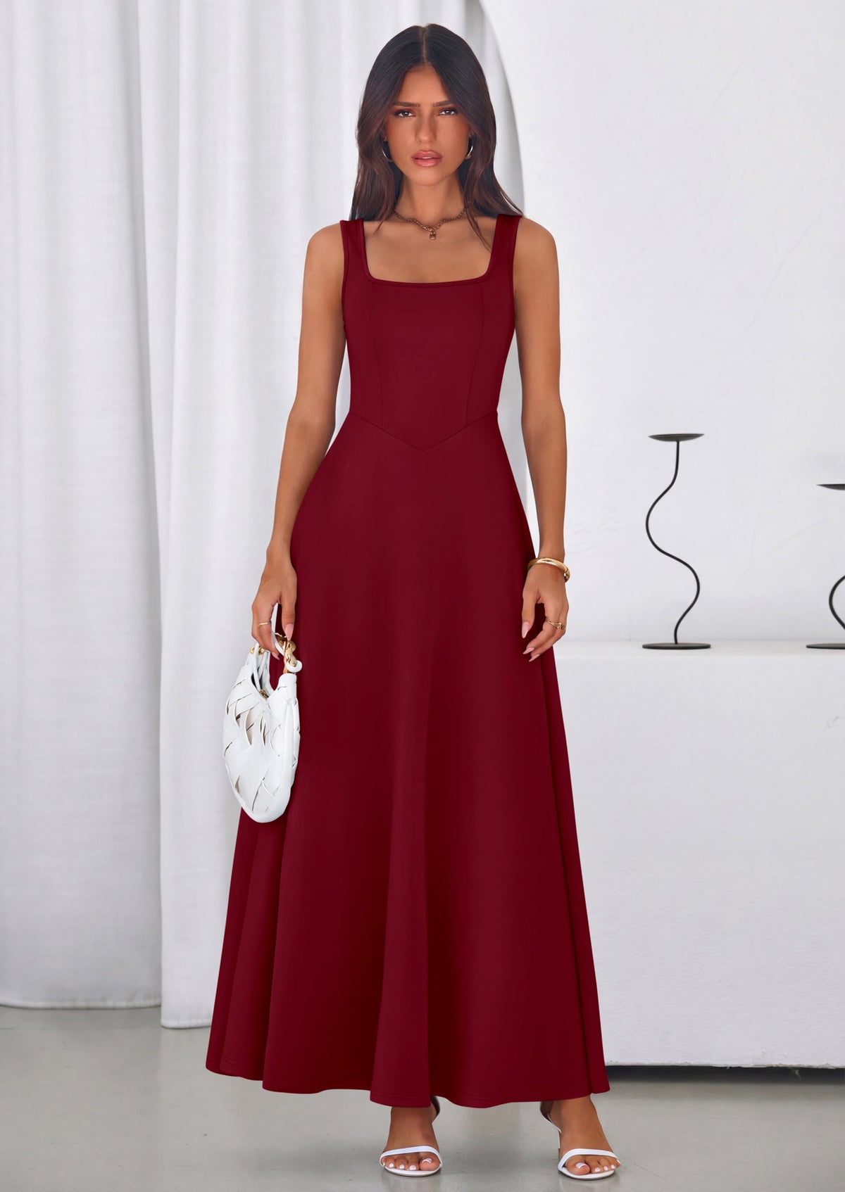 Swing Maxi Dress - Sleeveless, Square Neck, Beach - photo 29