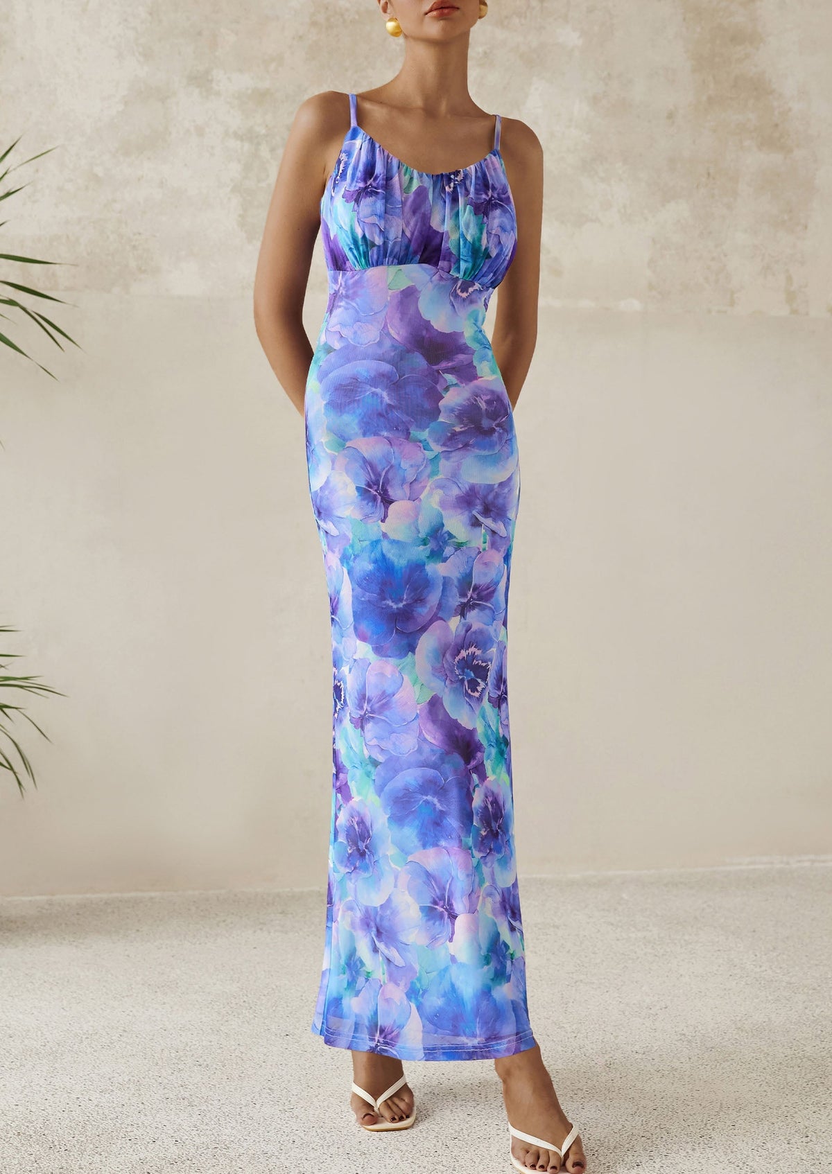 Floral Bodycon Maxi Dress - Sleeveless, Cocktail - photo 64