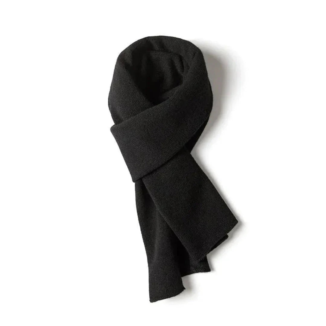 Alia soft cashmere scarf in classic neutral, lightweight minimalist design for cold-weather elegance