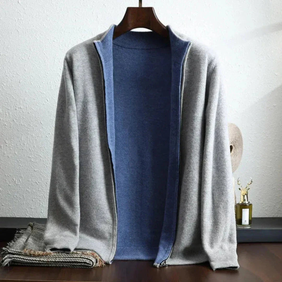 Andrew Wool Zip-Up Cardigan