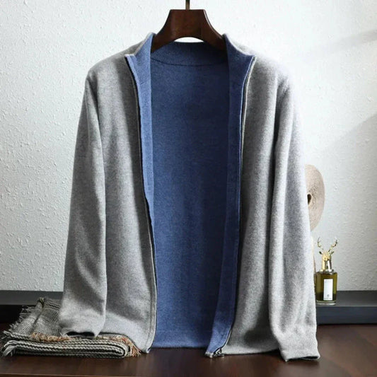 Andrew Wool Zip-Up Cardigan