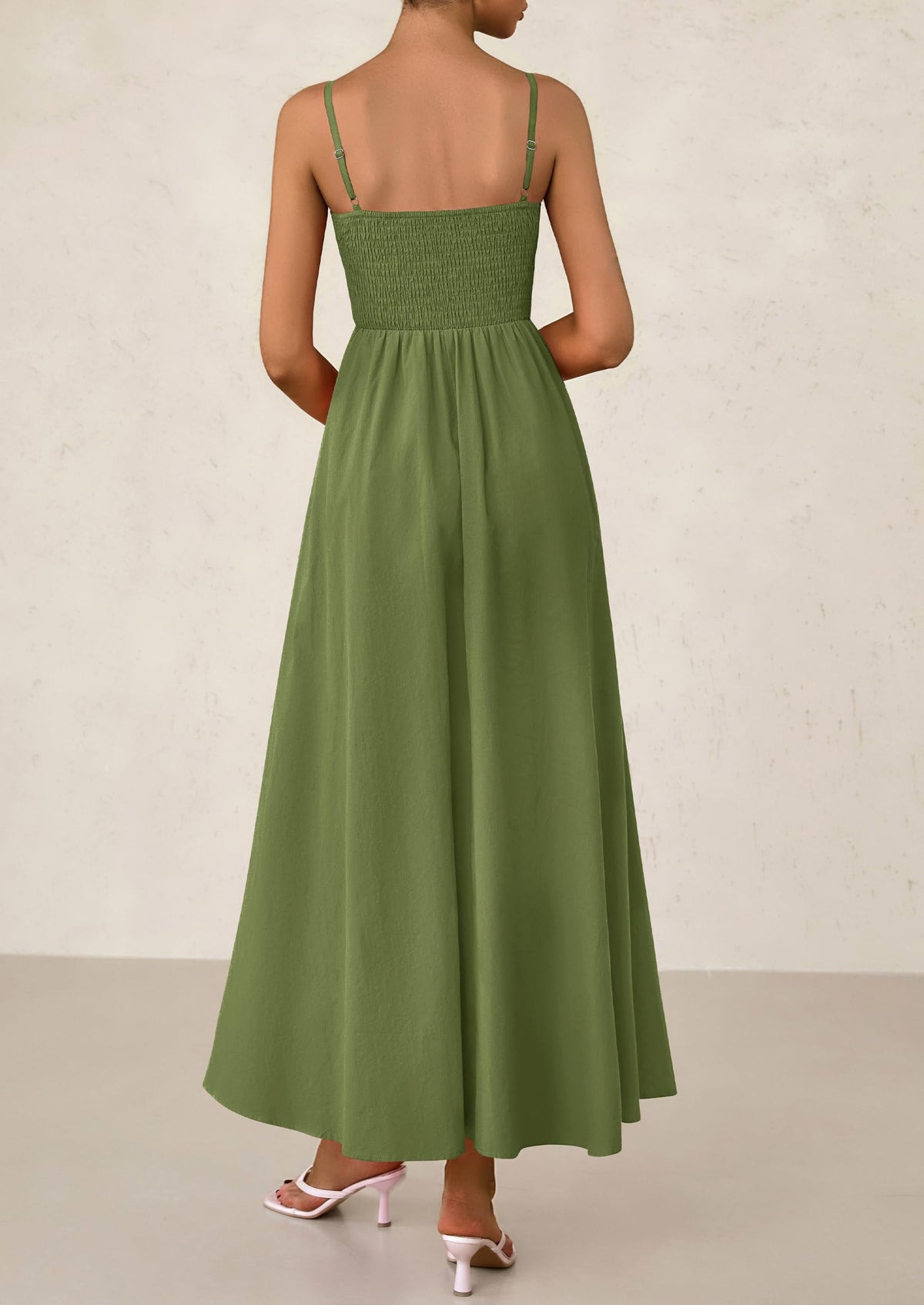 Smocked Swing Maxi Dress - Spaghetti Strap, Beach - photo 8