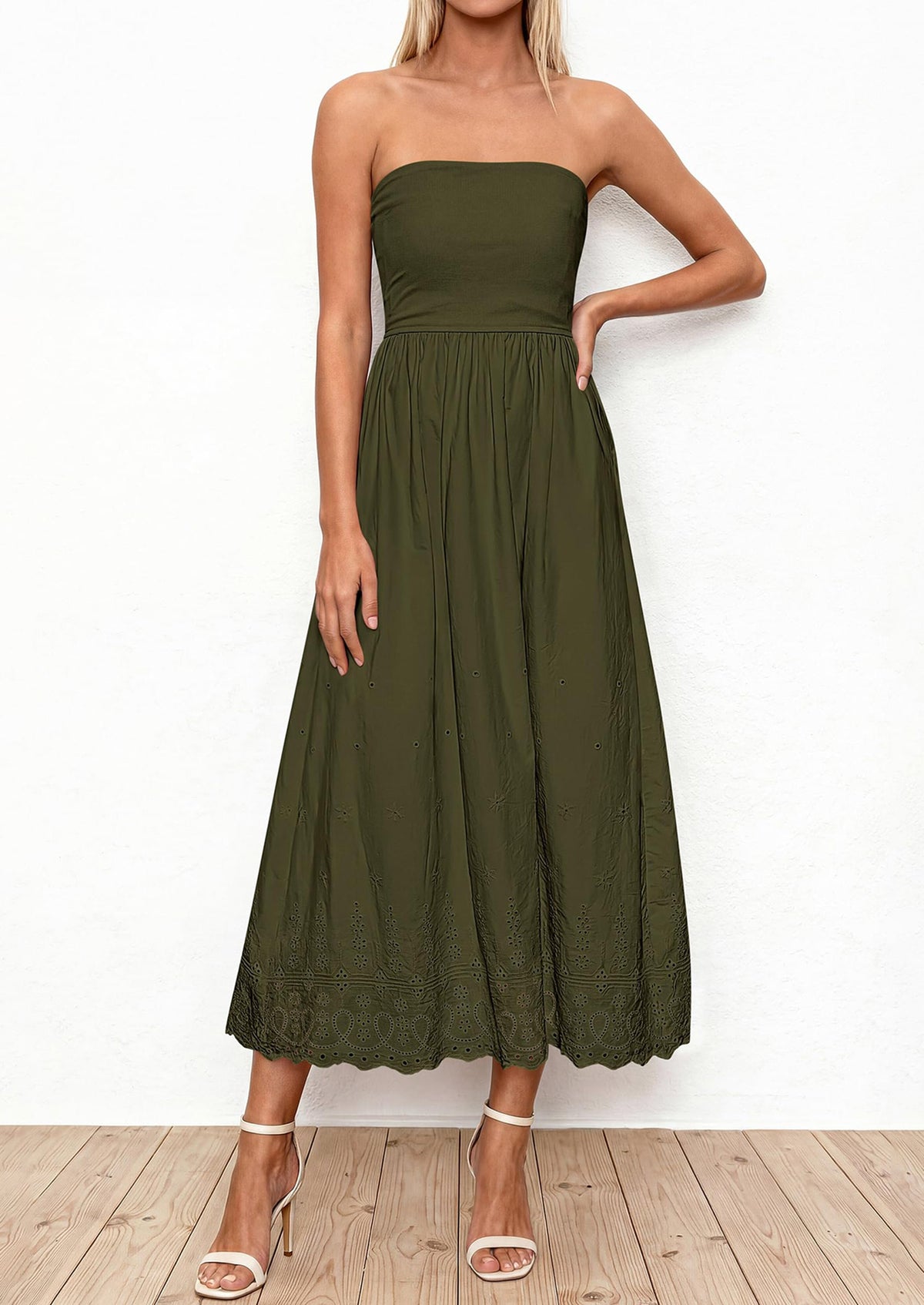 Eyelet Maxi Dress - Sleeveless, Beach - photo 3