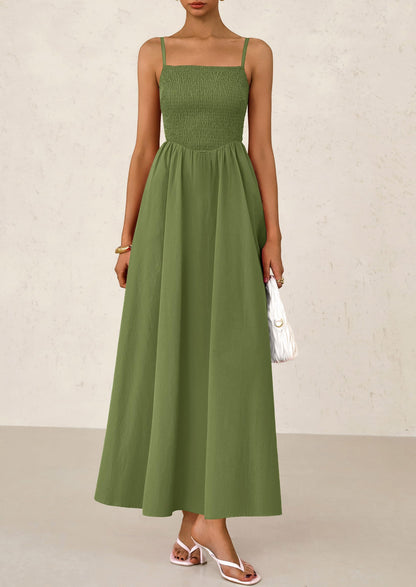 Smocked Swing Maxi Dress - Spaghetti Strap, Beach - photo 10