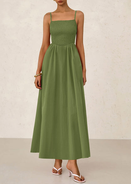 Smocked Swing Maxi Dress - Spaghetti Strap, Beach - photo 14