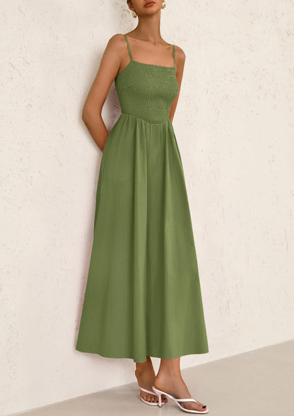 Smocked Swing Maxi Dress - Spaghetti Strap, Beach - photo 11