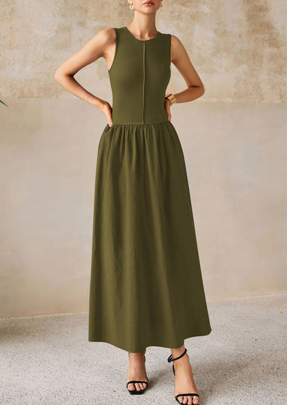 Knit Flowy Maxi Dress - Sleeveless, Crewneck, Casual - photo 13