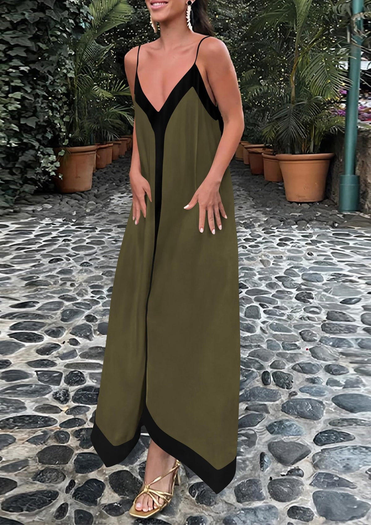 Flowy Maxi Dress - Sleeveless, V-Neck, Party - photo 12