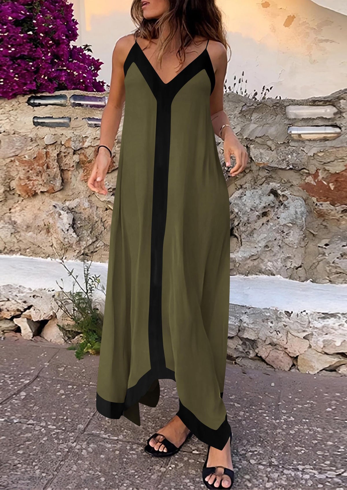 Flowy Maxi Dress - Sleeveless, V-Neck, Party - photo 11