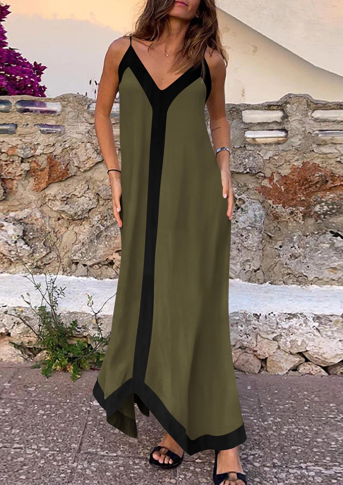 Flowy Maxi Dress - Sleeveless, V-Neck, Party - photo 10