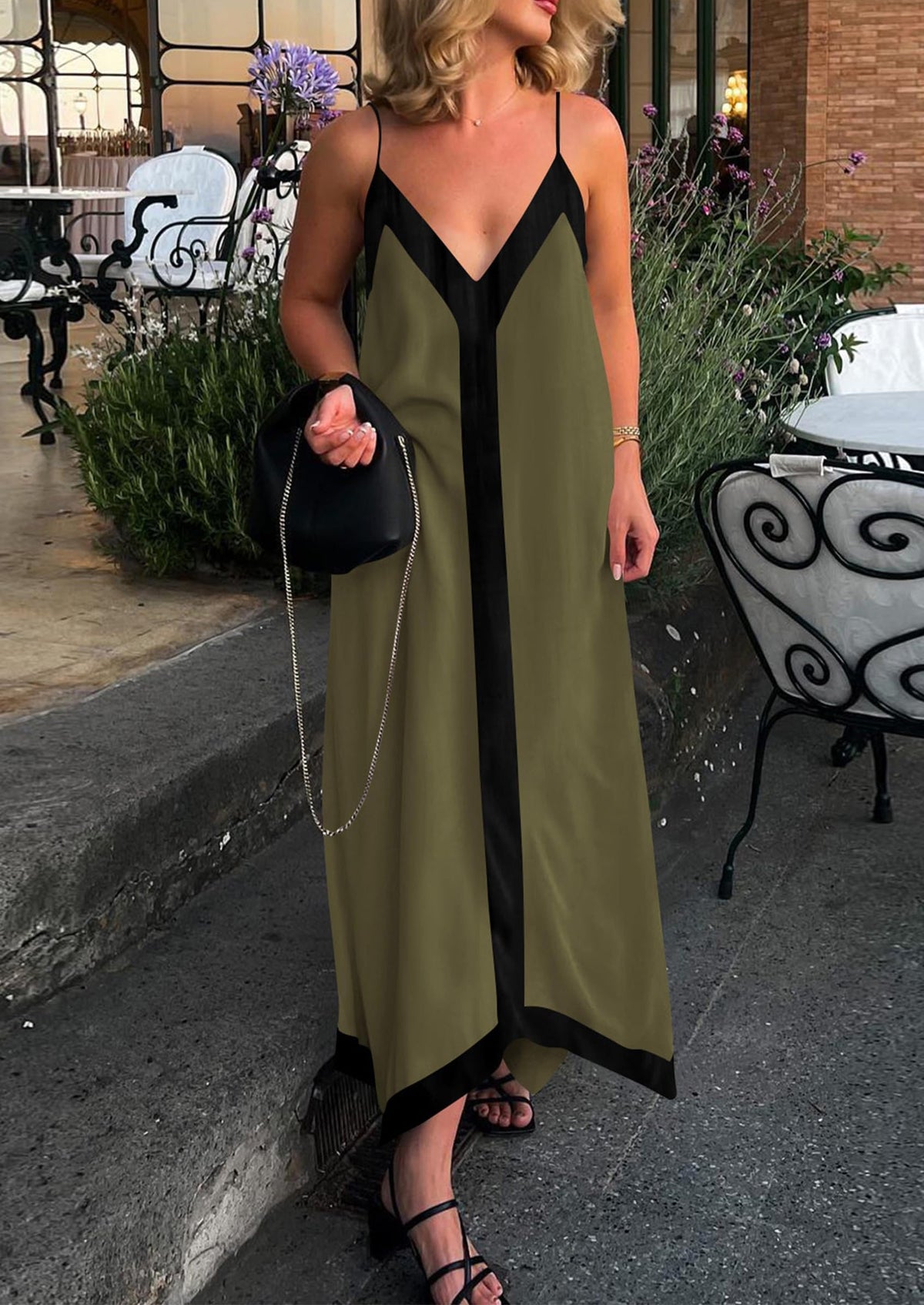 Flowy Maxi Dress - Sleeveless, V-Neck, Party - photo 13