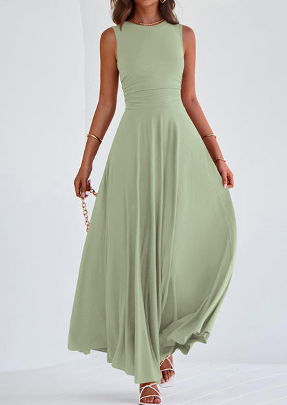 Flowy Maxi Dress - Sleeveless, Crewneck, Casual - photo 5