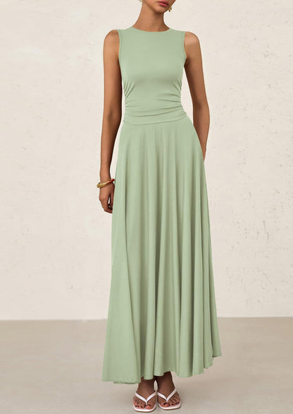 Flowy Maxi Dress - Sleeveless, Crewneck, Casual - photo 6