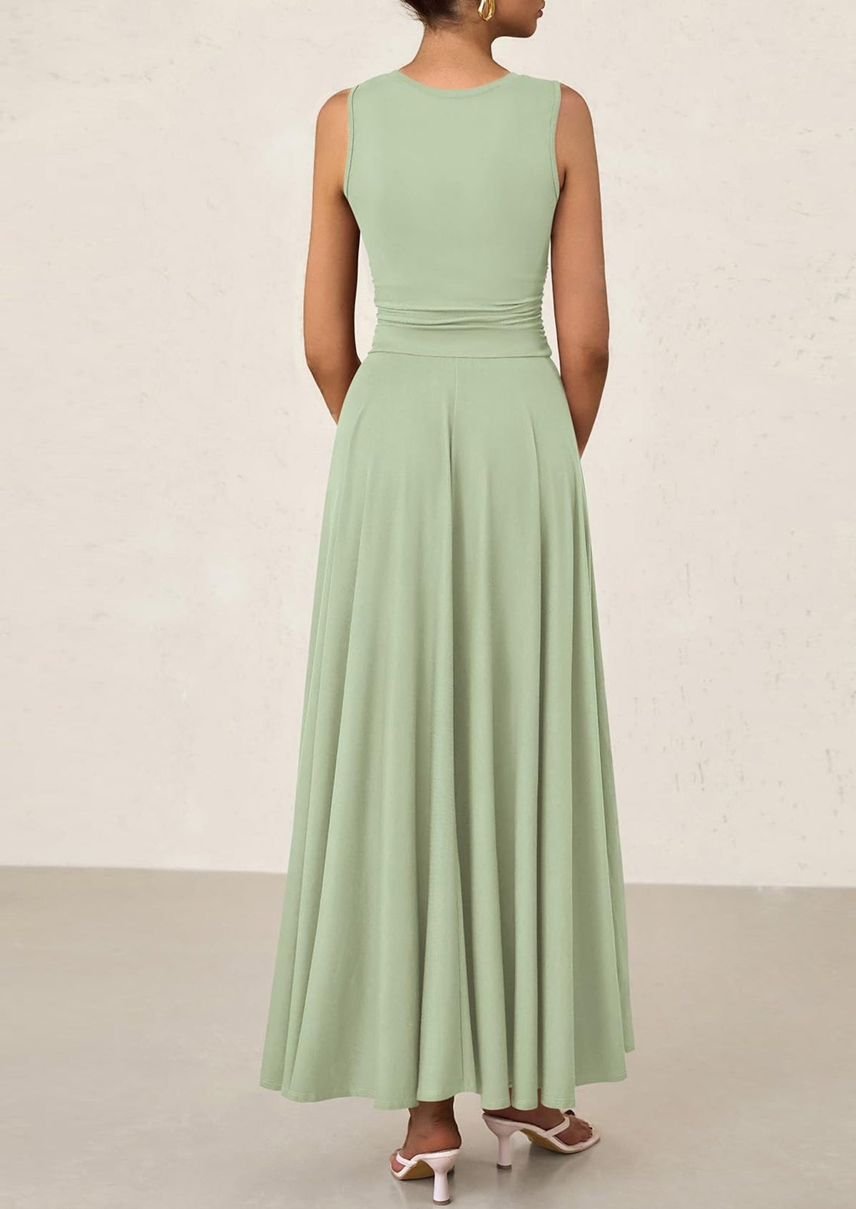 Flowy Maxi Dress - Sleeveless, Crewneck, Casual - photo 2