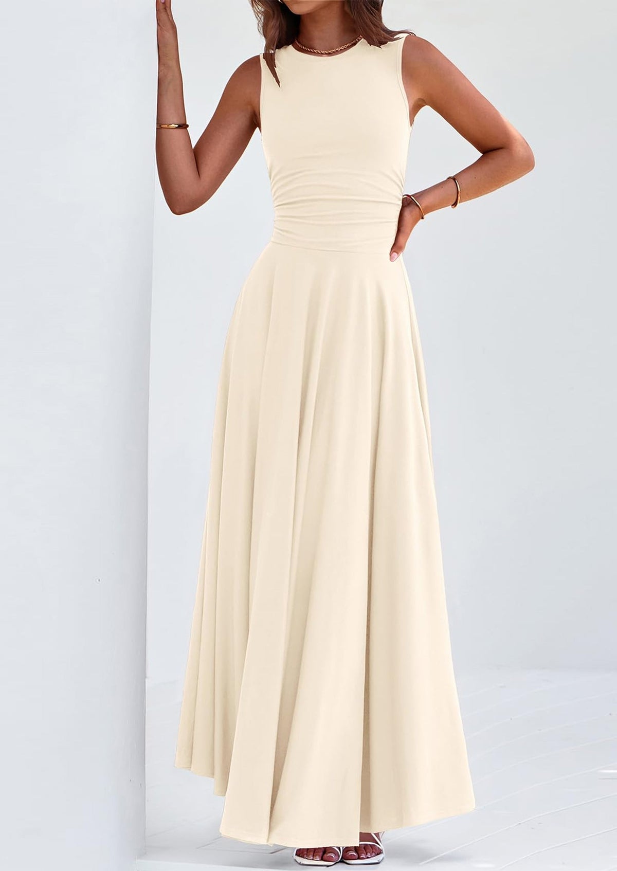 Flowy Maxi Dress - Sleeveless, Crewneck, Casual - photo 15