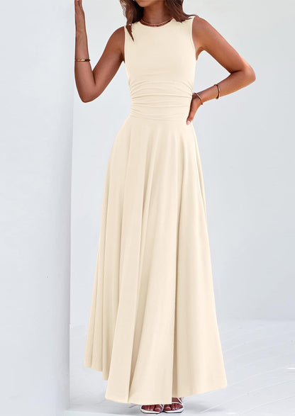 Flowy Maxi Dress - Sleeveless, Crewneck, Casual - photo 15