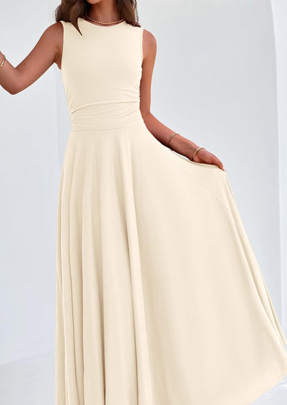Flowy Maxi Dress - Sleeveless, Crewneck, Casual - photo 16