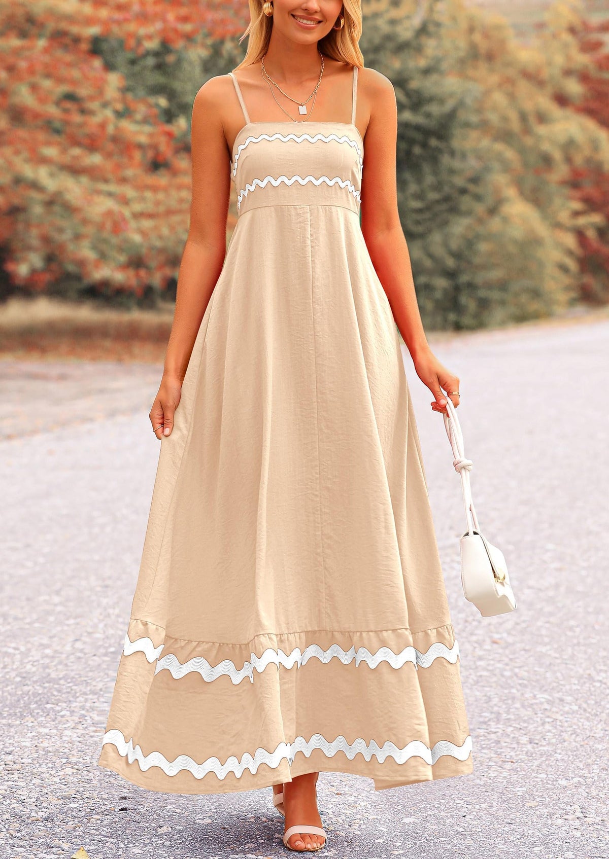 Light Blue Flowy Maxi Dress - Sleeveless, Casual - photo 19