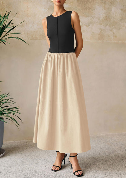 Knit Flowy Maxi Dress - Sleeveless, Crewneck, Casual - photo 22