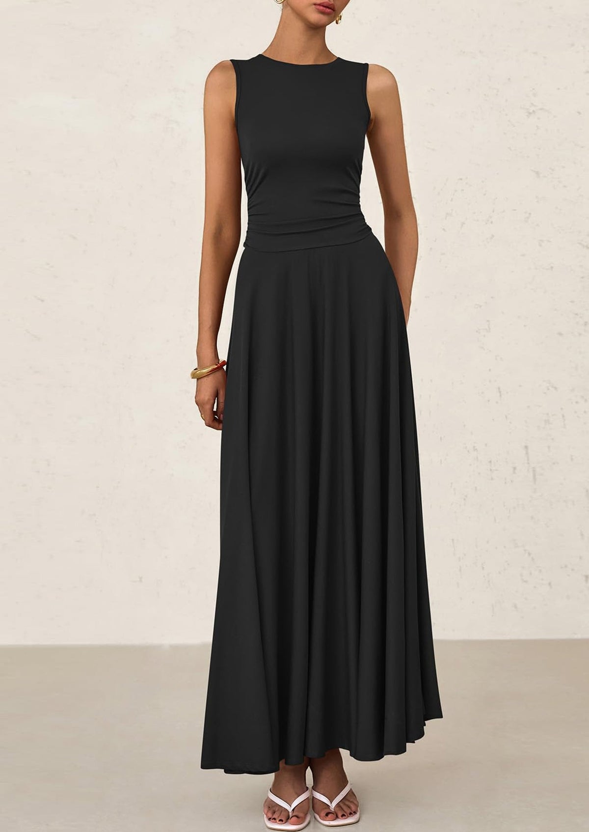 Flowy Maxi Dress - Sleeveless, Crewneck, Casual - photo 24