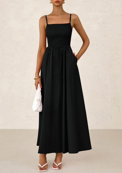 Smocked Swing Maxi Dress - Spaghetti Strap, Beach - photo 21