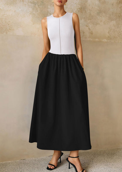 Knit Flowy Maxi Dress - Sleeveless, Crewneck, Casual - photo 37