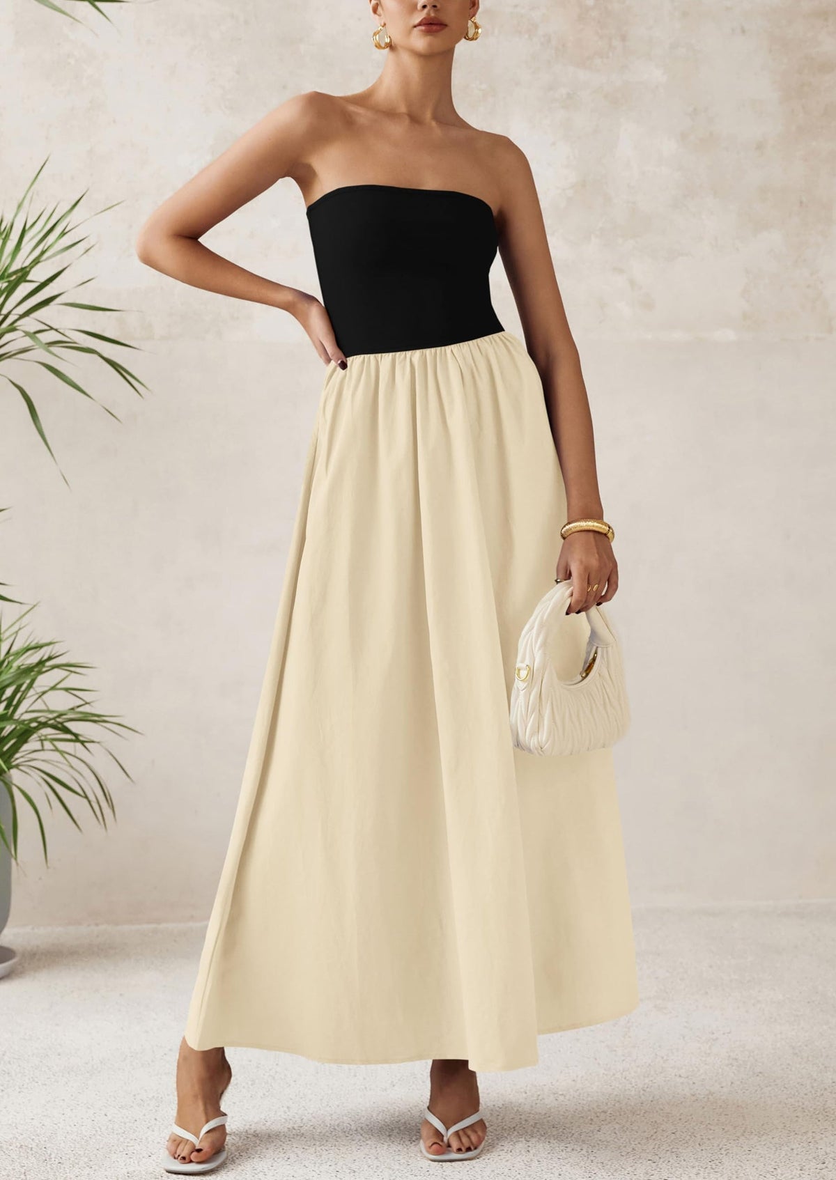 A-Line Flowy Maxi Dress - Strapless, Party - photo 32