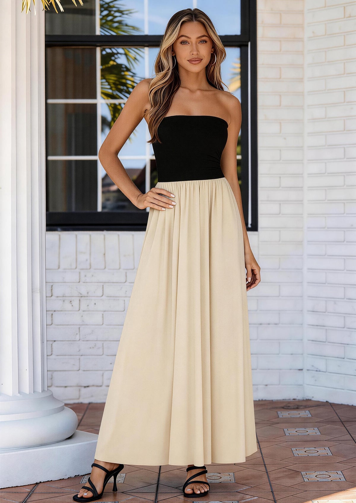 A-Line Flowy Maxi Dress - Strapless, Party - photo 28