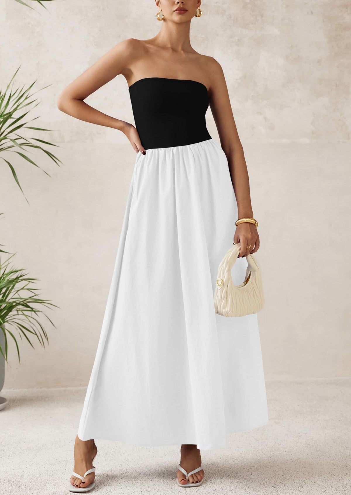 A-Line Flowy Maxi Dress - Strapless, Party - photo 44