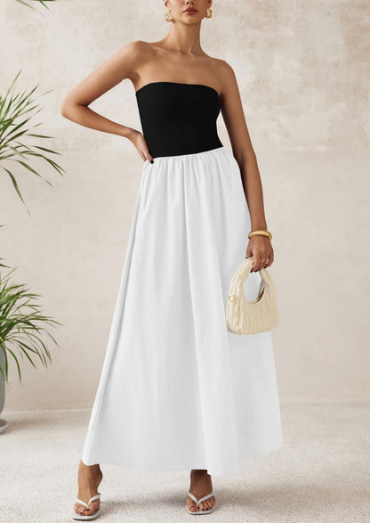 A-Line Flowy Maxi Dress - Strapless, Party - photo 44