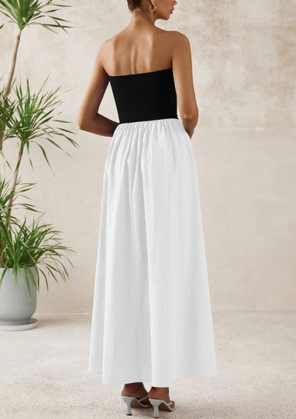 A-Line Flowy Maxi Dress - Strapless, Party - photo 41