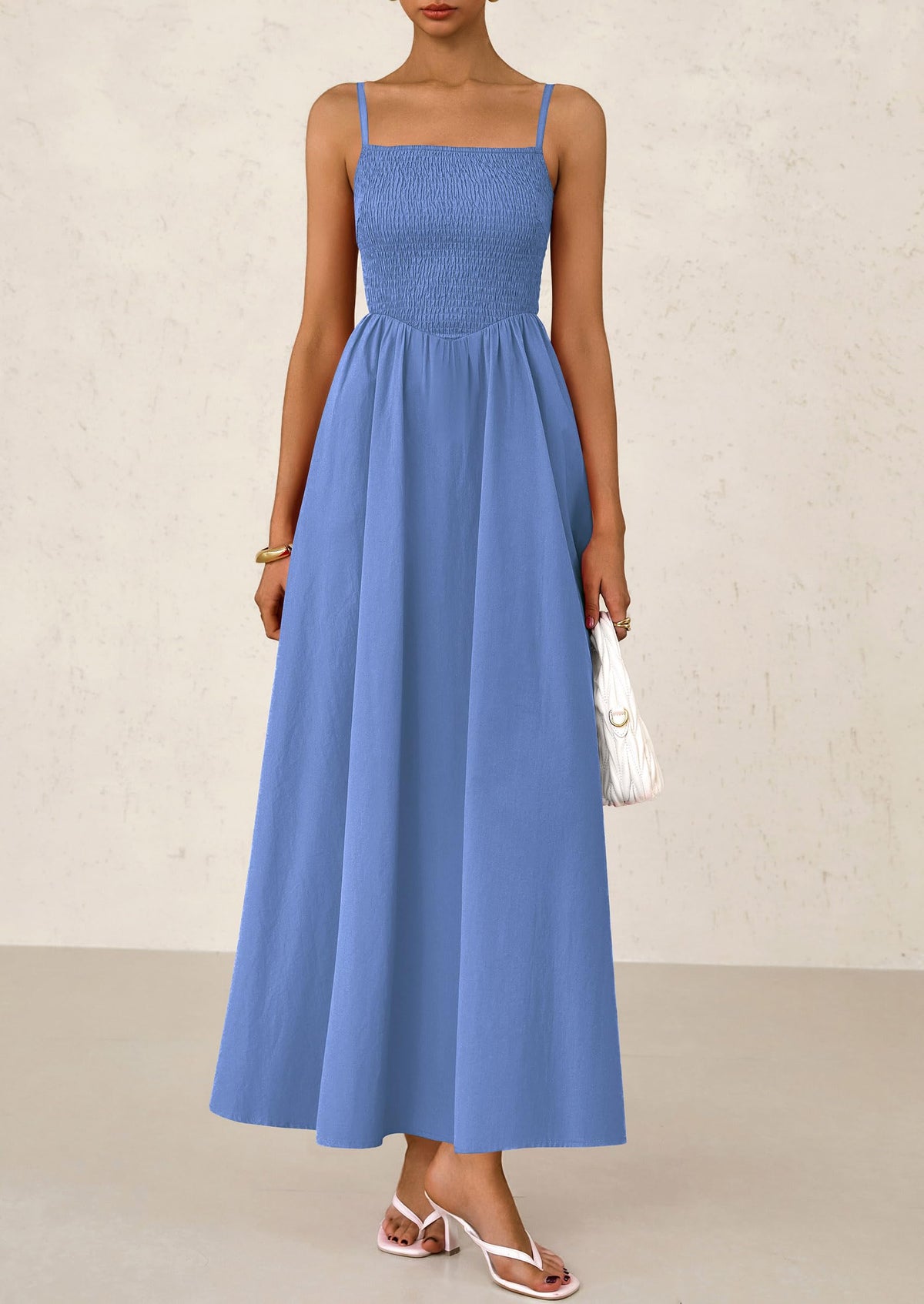 Smocked Swing Maxi Dress - Spaghetti Strap, Beach - photo 27