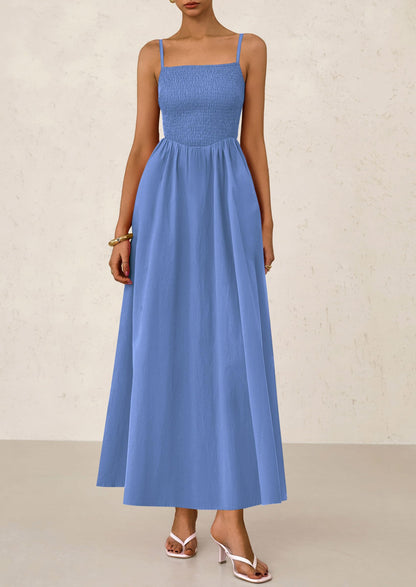 Smocked Swing Maxi Dress - Spaghetti Strap, Beach - photo 30