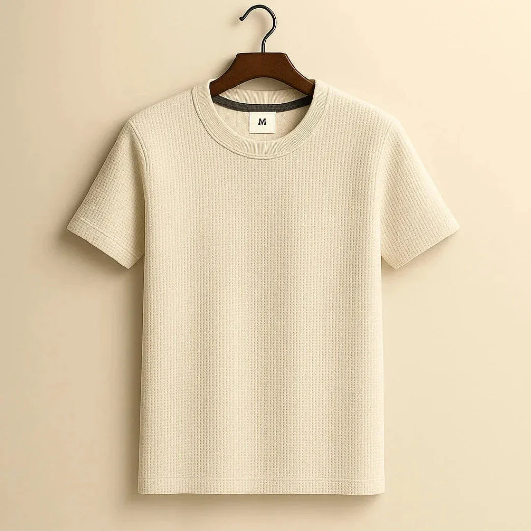 Braden Waffle-Knit Cotton Tee