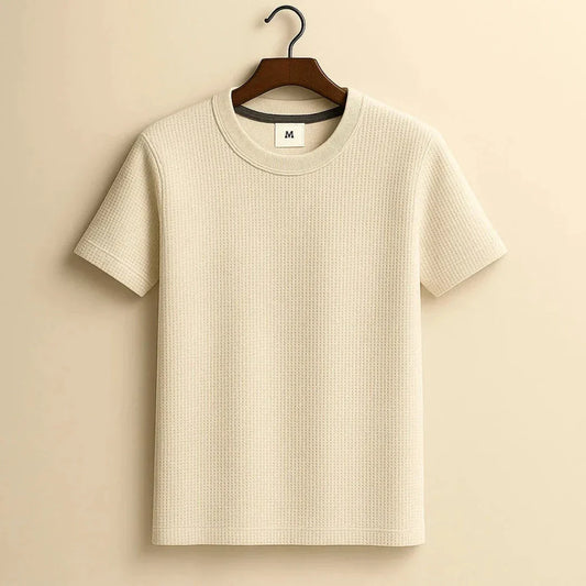 Braden Waffle-Knit Cotton Tee