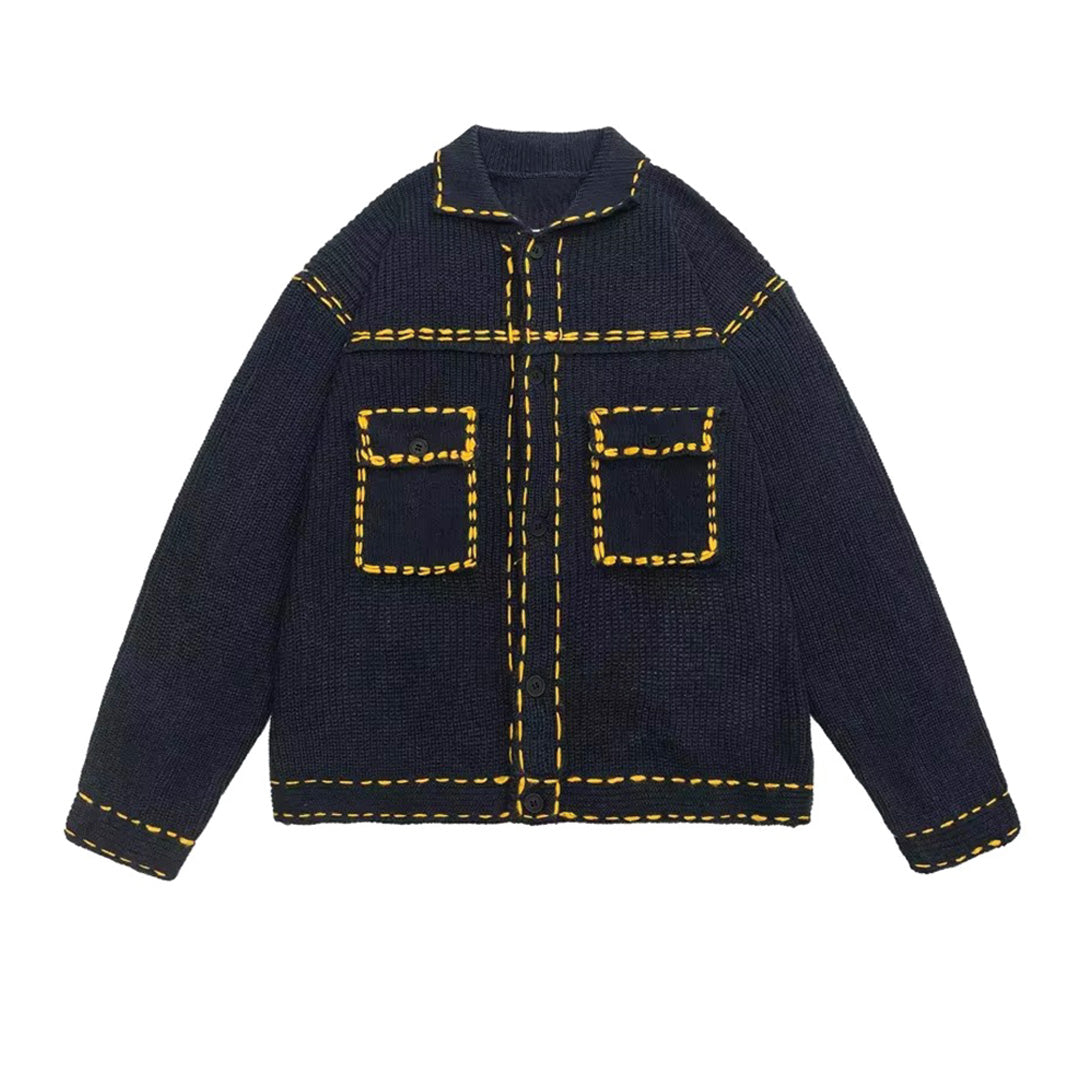 Orsenvi Men's Bowery Knit Sweater Jacket