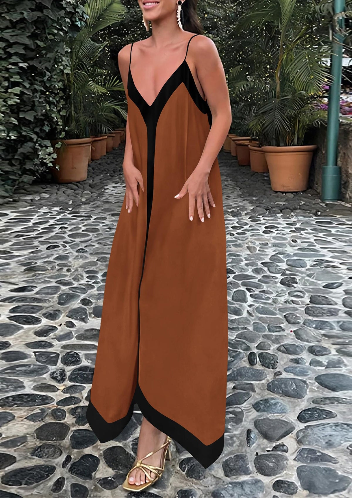 Flowy Maxi Dress - Sleeveless, V-Neck, Party - photo 20