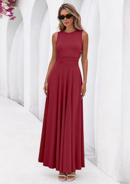 Flowy Maxi Dress - Sleeveless, Crewneck, Casual - photo 18