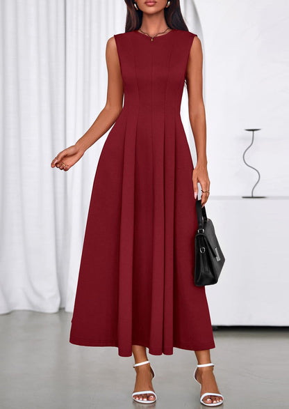 Light Blue A-Line Maxi Dress - Sleeveless, Crewneck, Formal - photo 23
