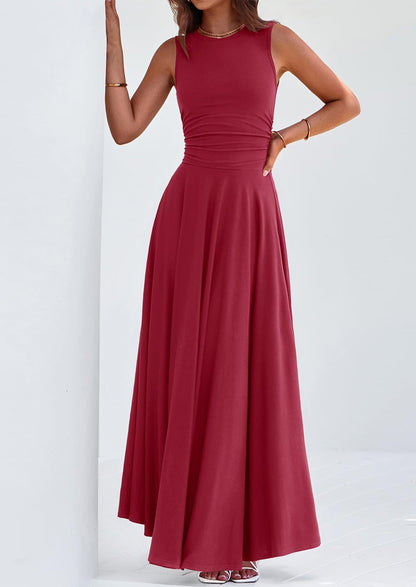 Flowy Maxi Dress - Sleeveless, Crewneck, Casual - photo 20